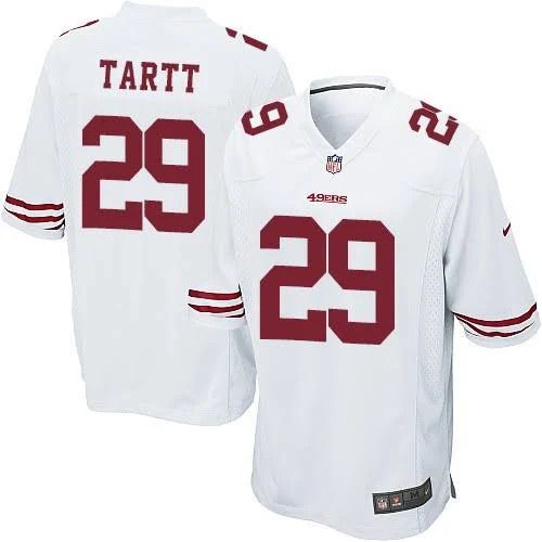 Men San Francisco 49ers #29 Jaquiski Tartt Nike White Game Player NFL Jersey